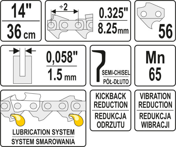 ŁAŃCUCH TNĄCY DO PILARKI 13'' .325 1.5MM 56Z - obrazek 2