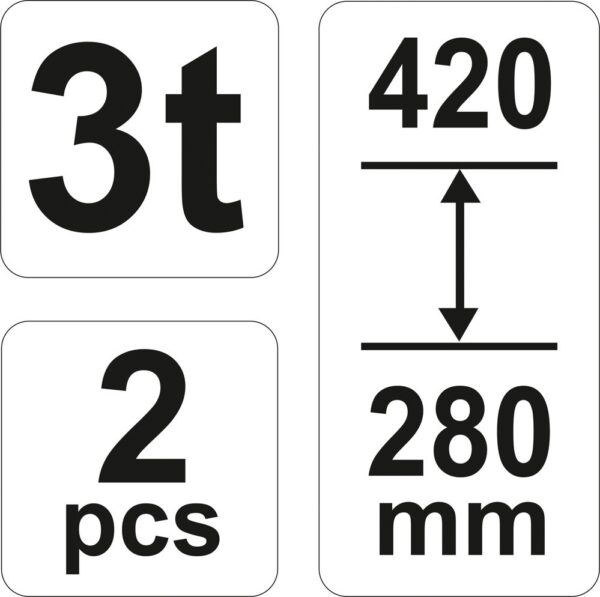 PODSTAWKI POD SAMOCHÓD 3T 2 SZT - obrazek 3