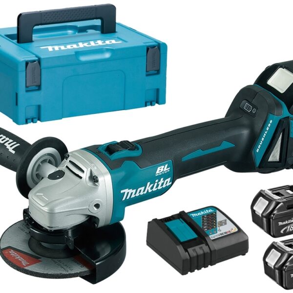 SZLIFIERKA KĄTOWA AKUMULATOROWA 125MM 18V 3*5.0AH LI-LO