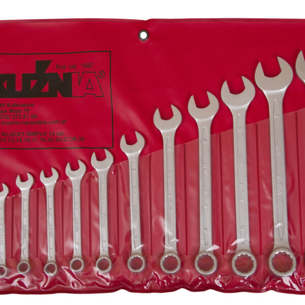 KOMPLET KLUCZY PŁASKO-OCZKOWYCH 9 SZTUKOWY 8-24MM