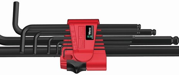 ZESTAW KLUCZY IMBUSOWYCH TRZPIENIOWYCH Z KULKĄ, BLACKLASER