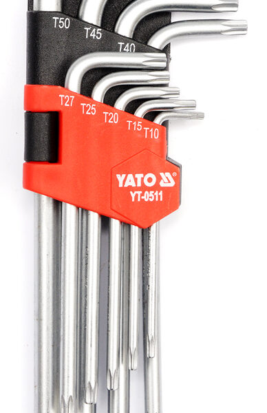 KLUCZE TORX T10-T50 ZESTAW 9-CZĘŚCIOWY