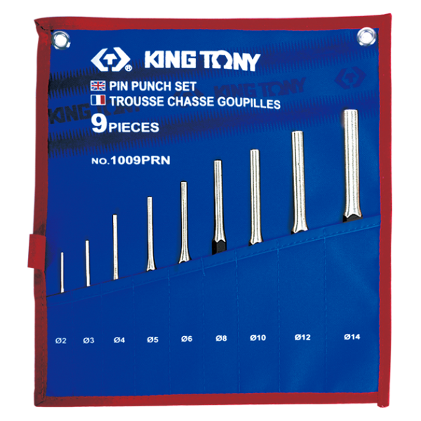 ZESTAW WYBIJAKÓW IGŁOWYCH  9CZ.2-14MM ETUI Z MATERIAŁU