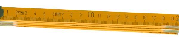 MIARA DREWNIANA SKŁADANA OKUTA ŻÓŁTA 1M